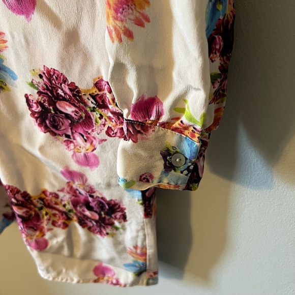 Anthropologie (tl) The Letter 100% Silk Floral Shirtdress - Picture 6 of 9